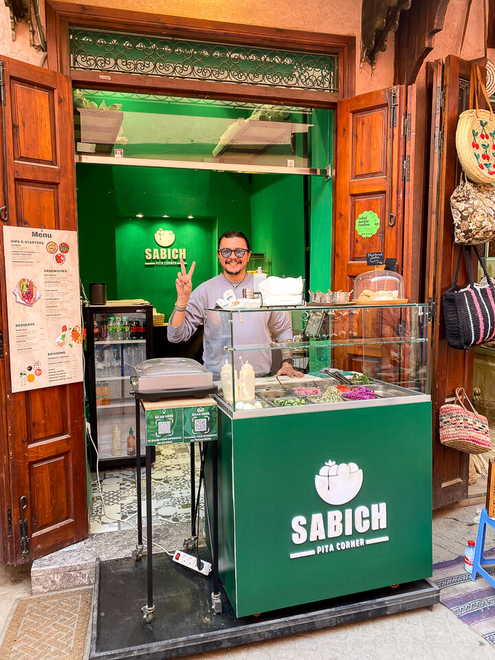 Sabich Sandwich in Marrakesh.