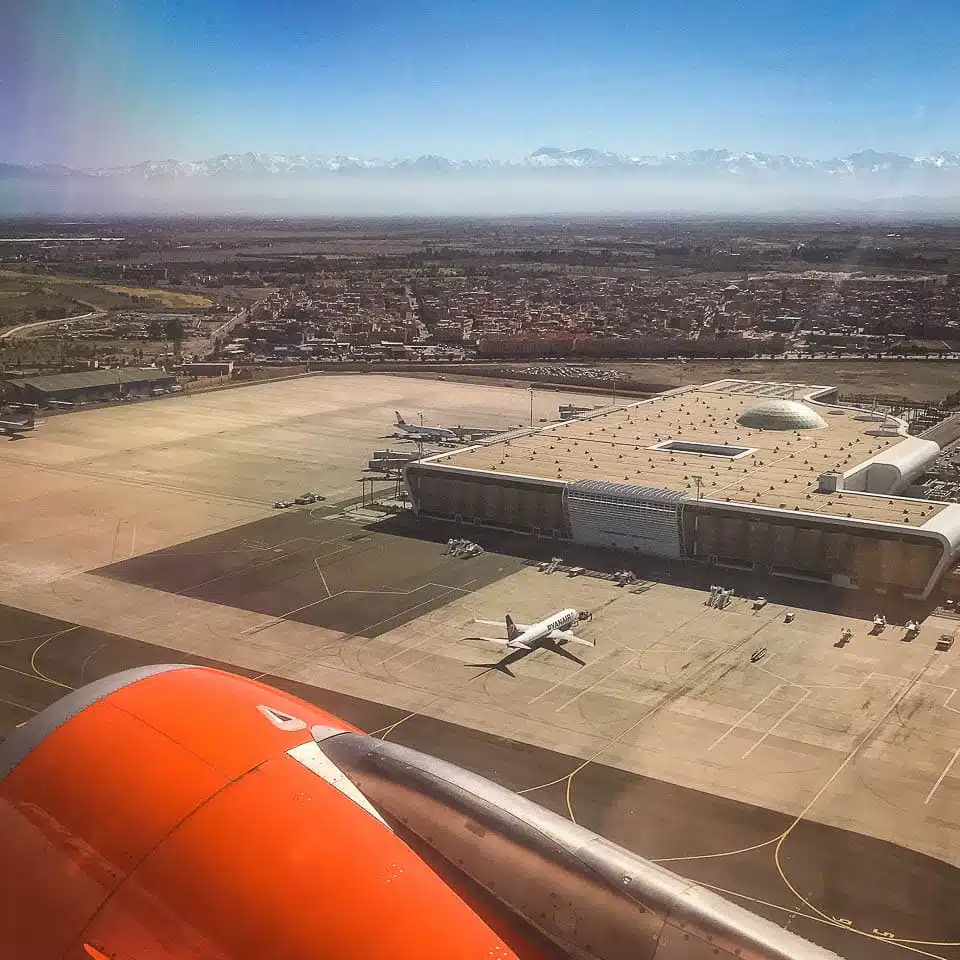 Atterrissage à l'aéroport de Marrakech avec Easyjet