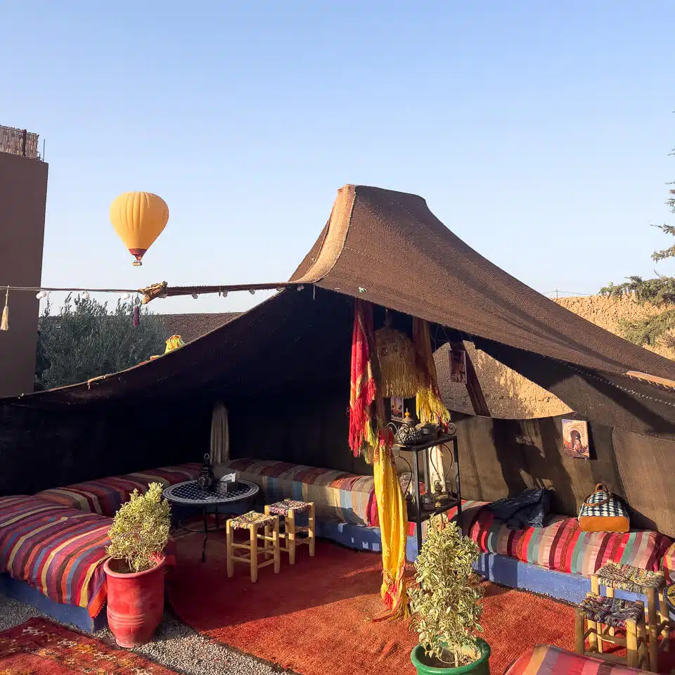 oasis balloon marrakesch berberzelt