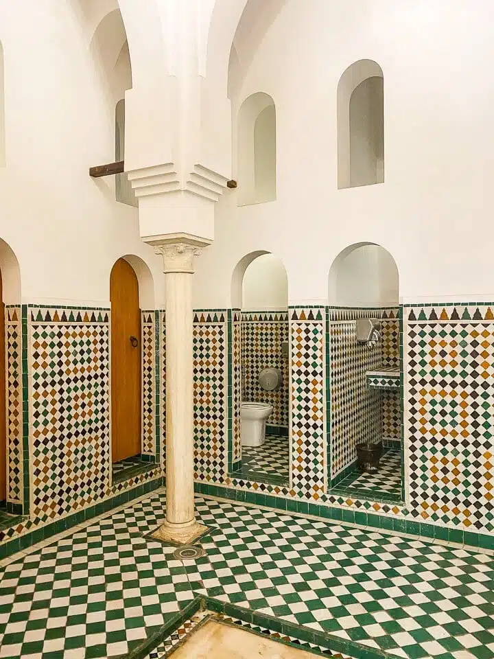 The wash room in the Ben Youssef Madrasa.