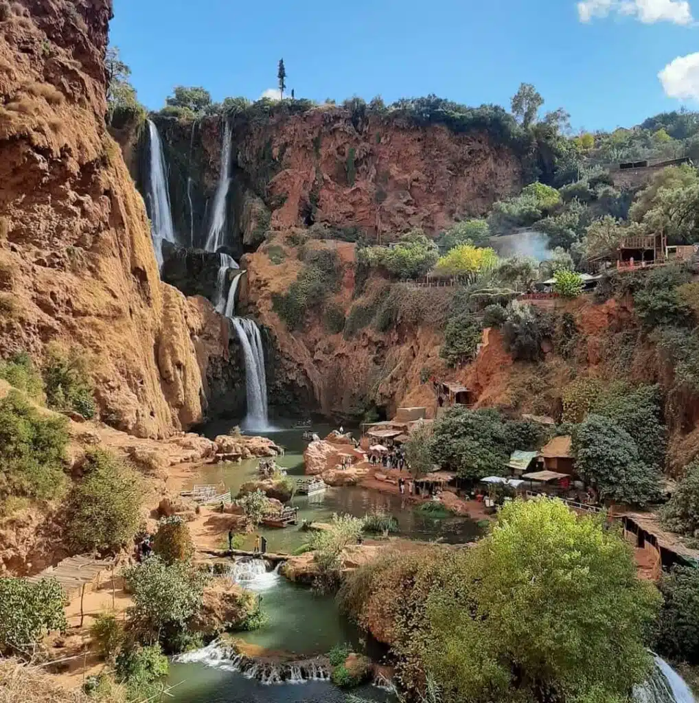 Die schönsten Tagesausflüge von Marrakesch: Die Ouzoud-Wasserfälle.