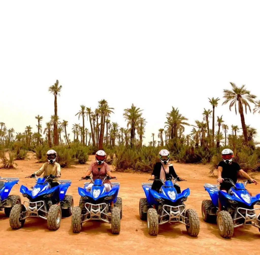 Die schönsten Tagesausflüge von Marrakesch: Quad-Fahren in der Palmeraie.